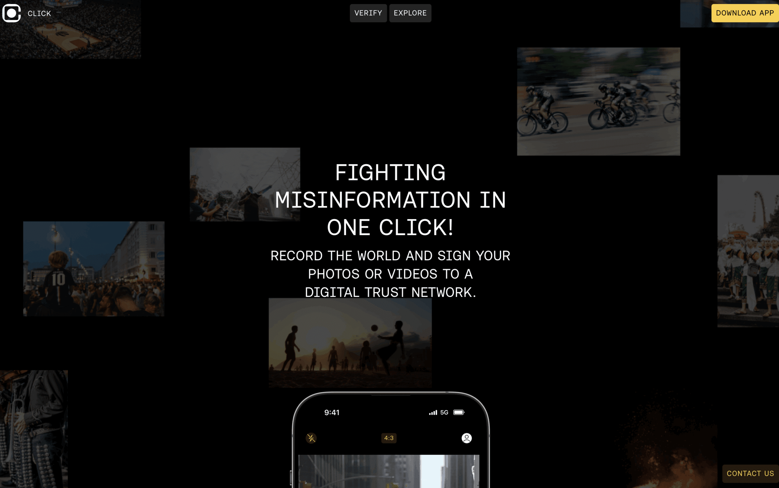Click App Homepage