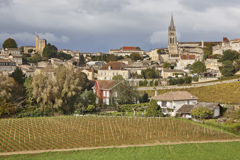 St. Emilion medieval old town and church. Historical village. France